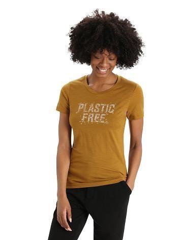 Clove Icebreaker Merino Tech Lite II Short Sleeve Plastic Free Women's T Shirts | AU 1601QMAZ